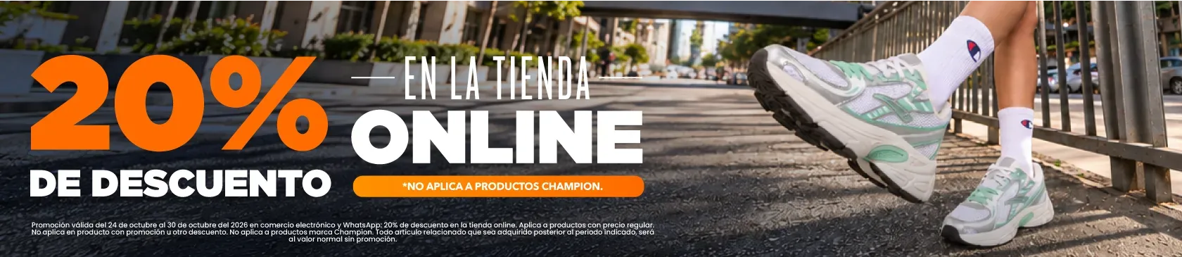 20% en toda la tienda